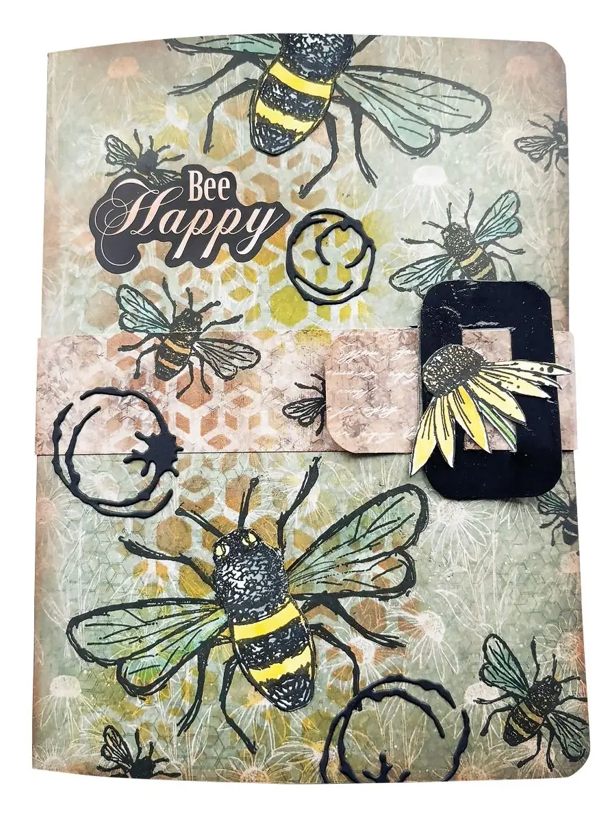 Sweet bee memories Floral bits Echinacea Tag Metal Cutting Dies Silicone Stamps Scrapbooking Stencil Photo Album Card DIY Paper