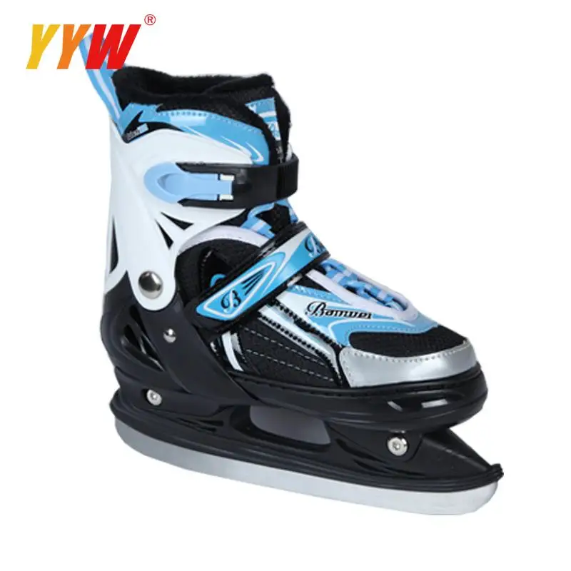 New Ice Hockey Shoes Inlinethermal Professional Women Adult Kids Ice Blade Skates Figure Skating Shoes Adjustable Blue Pink Red