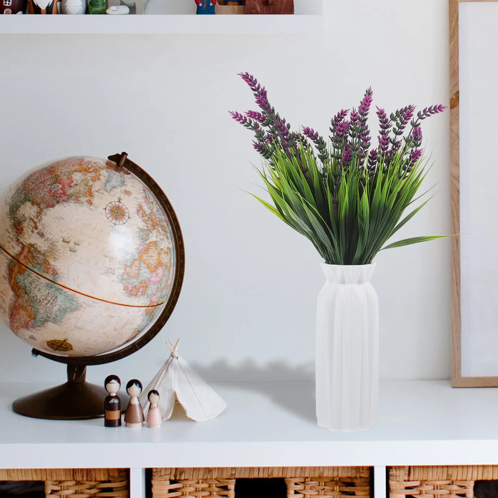 

12Pcs Simulated Lavender Flower Bunch Not Easy to Deform Break Resistant Year Round Fresh Beauty Fake Lavender