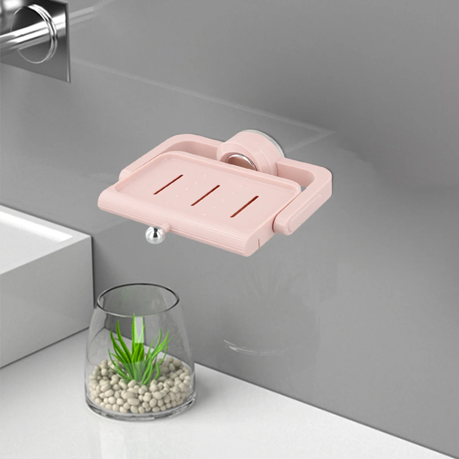 Bathroom Light Red Suction Cup Soap Holder Bathroom Soap Holder Efficient Drainage System Elegant Bathroom Decor For Bar Soap
