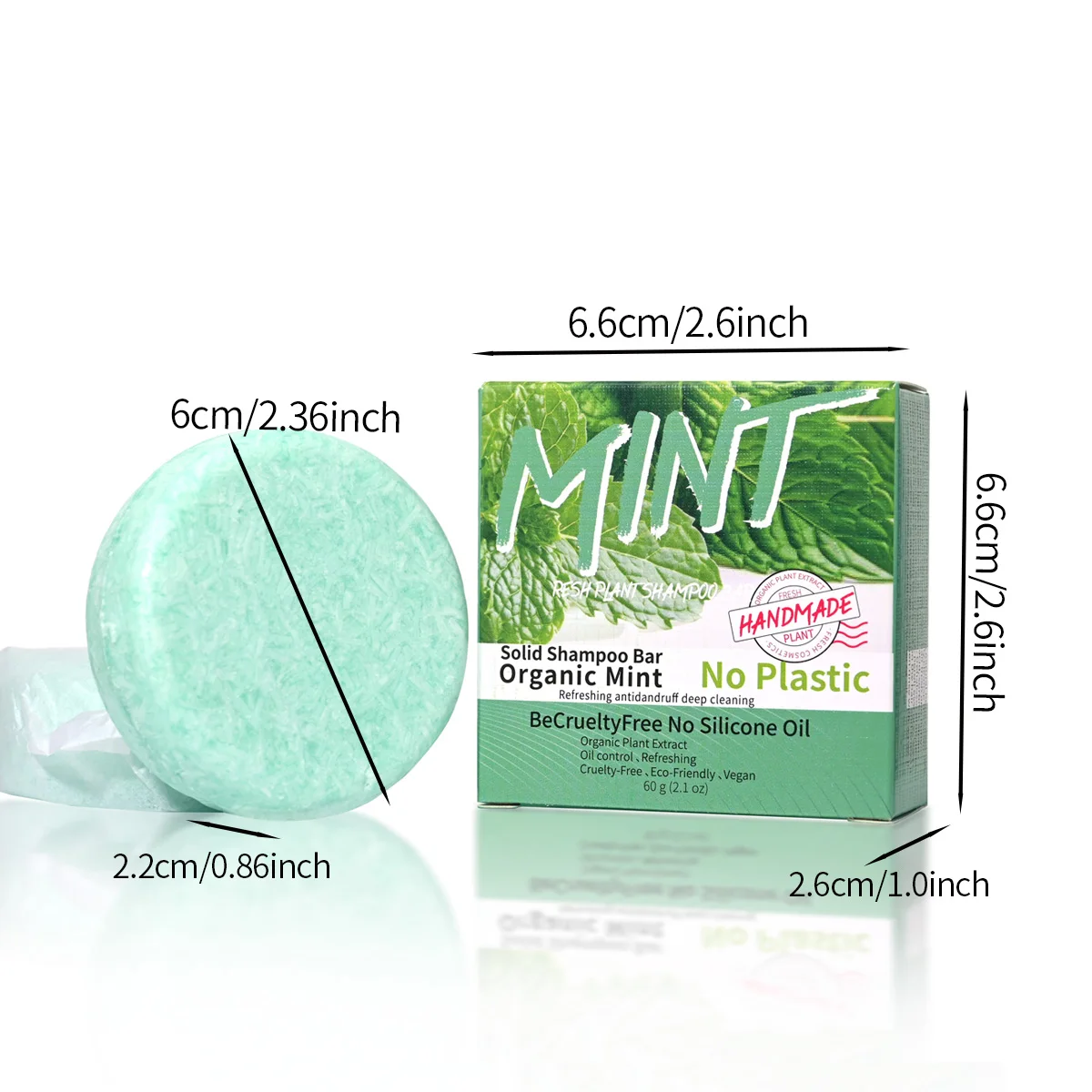 Ice Cool Refreshing Mint Essential Oil Shampoo Hand Soap Solid Shampoo Stick Organic Plant Extract essence Hair Care