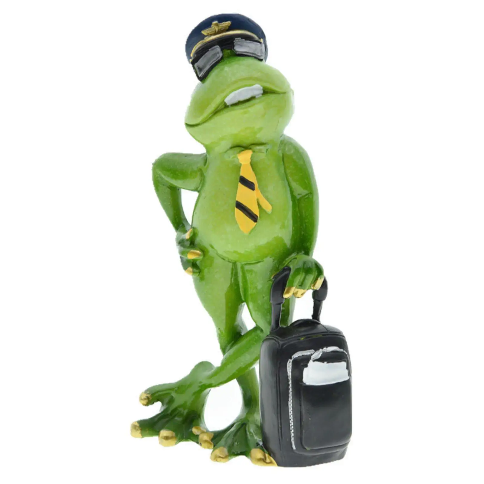 Playful Frog Figure Imaginative Career Outfits Playful Frog Figurine Whimsical Decor Collectible Animal Character for Garden,
