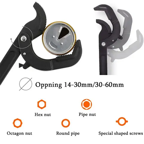 औद्योगिक ग्रेड समायोज्य बहुक्रियाशील स्व-लॉकिंग पाइप रिंच उपकरण, यूनिवर्सल पाइप रिंच, तेज़ पावर ग्रिप पाइप रिंच 12 best sales ट्यूब उपकरण - №1