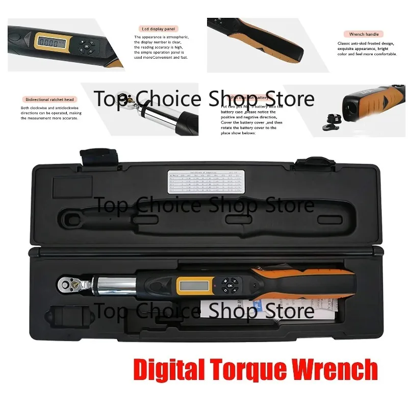 Digital 3/8 Torque Wrench Set Adjustable 15~30N.m 420mm Length Industrial Grade DIY Tool