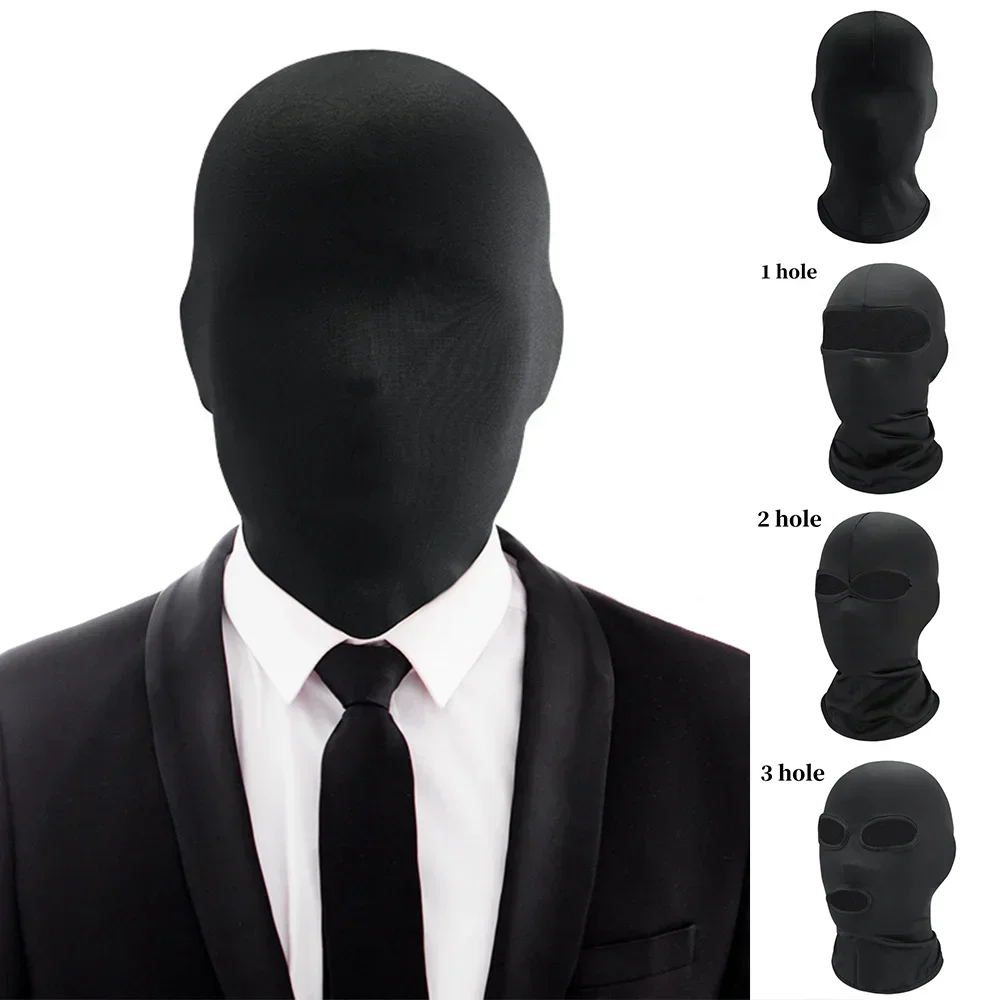 

Sun Uv Protection Bike Motorcycle Multi-Hole Ski Mask Army Tactical Cs Balaclava Cap Black Full Face No Hole Cover Hat