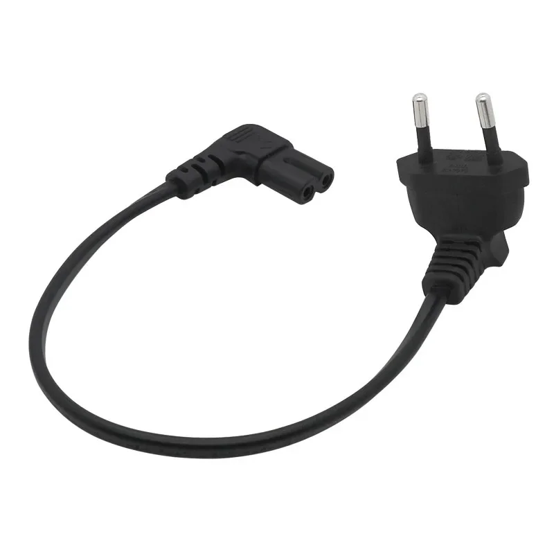 2Pcs/5PCS 90 Degree Schuko CEE7/16 Europe 2pin Male to Right Angled IEC 320 C7 Power Supply Cord Cable