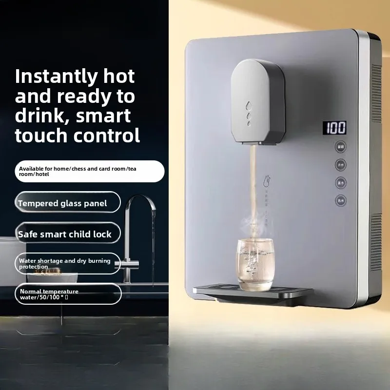Instant hot water dispenser for home, wall-mounted, school, and chess/card rooms; quick-heating self-priming water dispenser