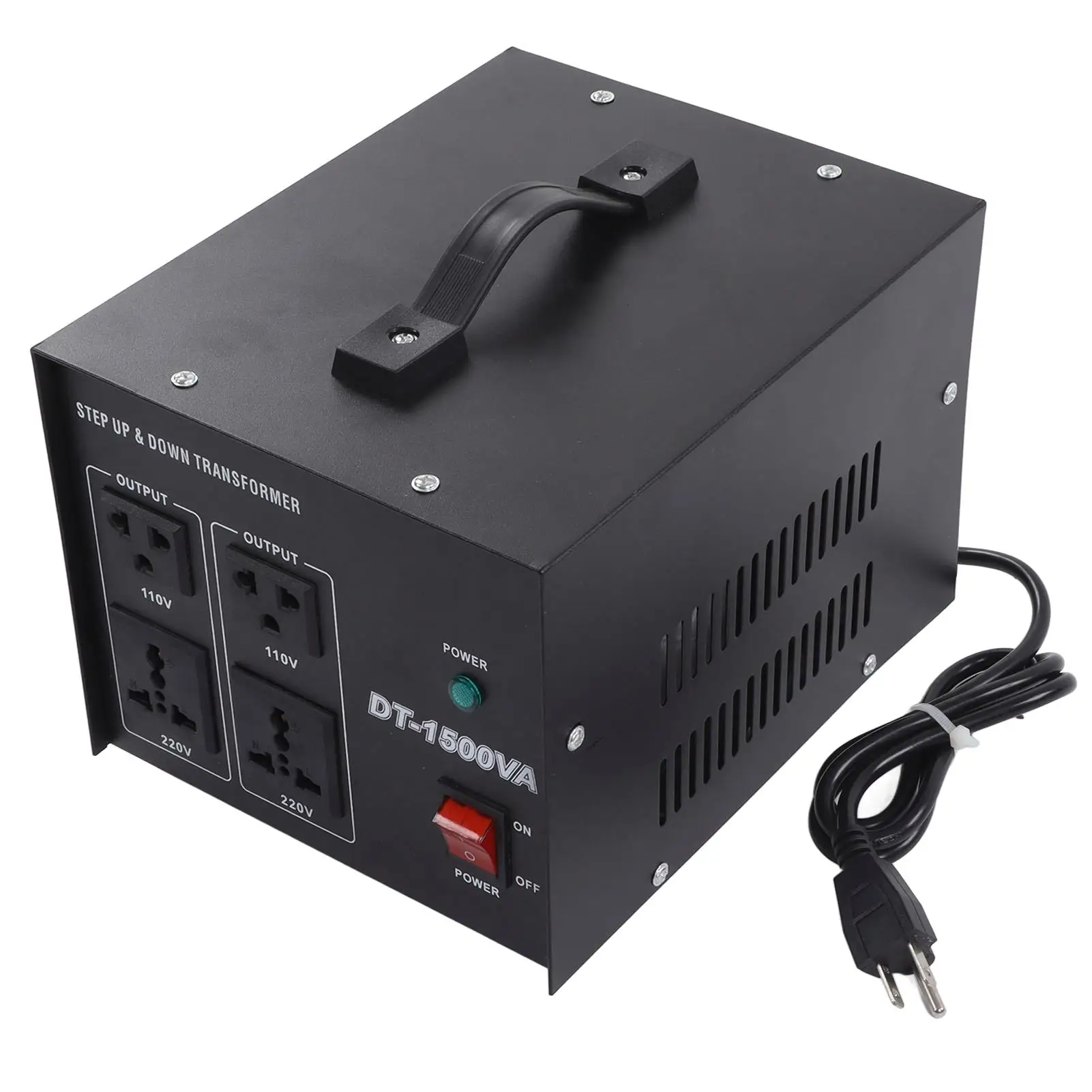 1500W Heavy Duty 1500VA Step Up Transformer Voltage Converter Power 110V‑220V 220V‑110V