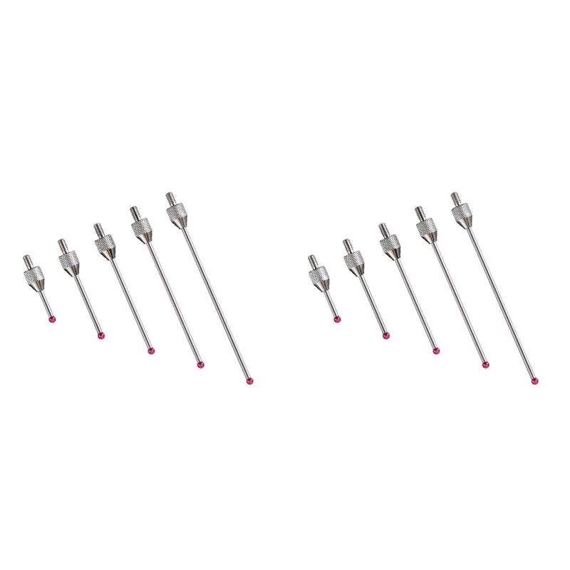 Durable Using 10Pcs M2.5 CNC Probe Measuring Head 3Mm Stylus Ball Porcelain Shaft 10-50Mm Probe Head Porcelain Shaft Touch