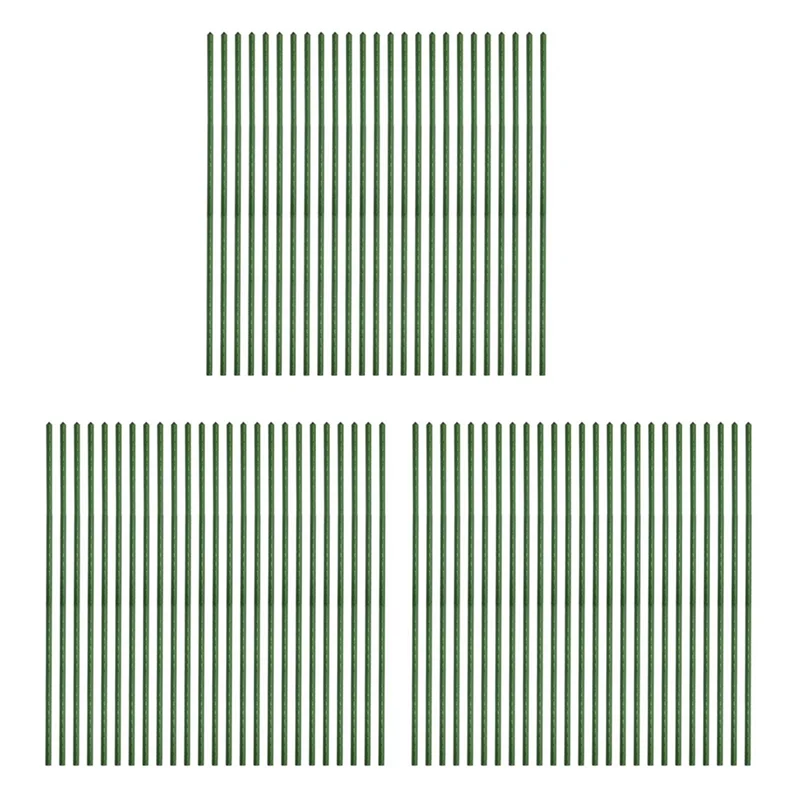 

A23P 75 Pack Garden Stakes Metal Plastic Coated Plant Cage Supports Climbing For Tomatoes,Trees,Cucumber,Fences,Beans,40Cm