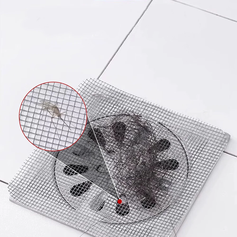 50 шт. одноразовый уловитель волос для душа, сетчатые крышки для слива душа, сетчатый фильтр для раковины, сетчатая наклейка, аксессуары для ванной комнаты