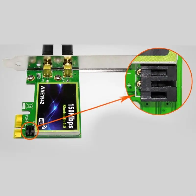 N84B 2.4G WIRELESS WIFI CARD PCI-E WAEE1542 การ์ดเครือข่ายที่เข้ากันได้กับ Bluetooth4.0 กับ Dual 2dbi ANTENNAS WLAN WLAN