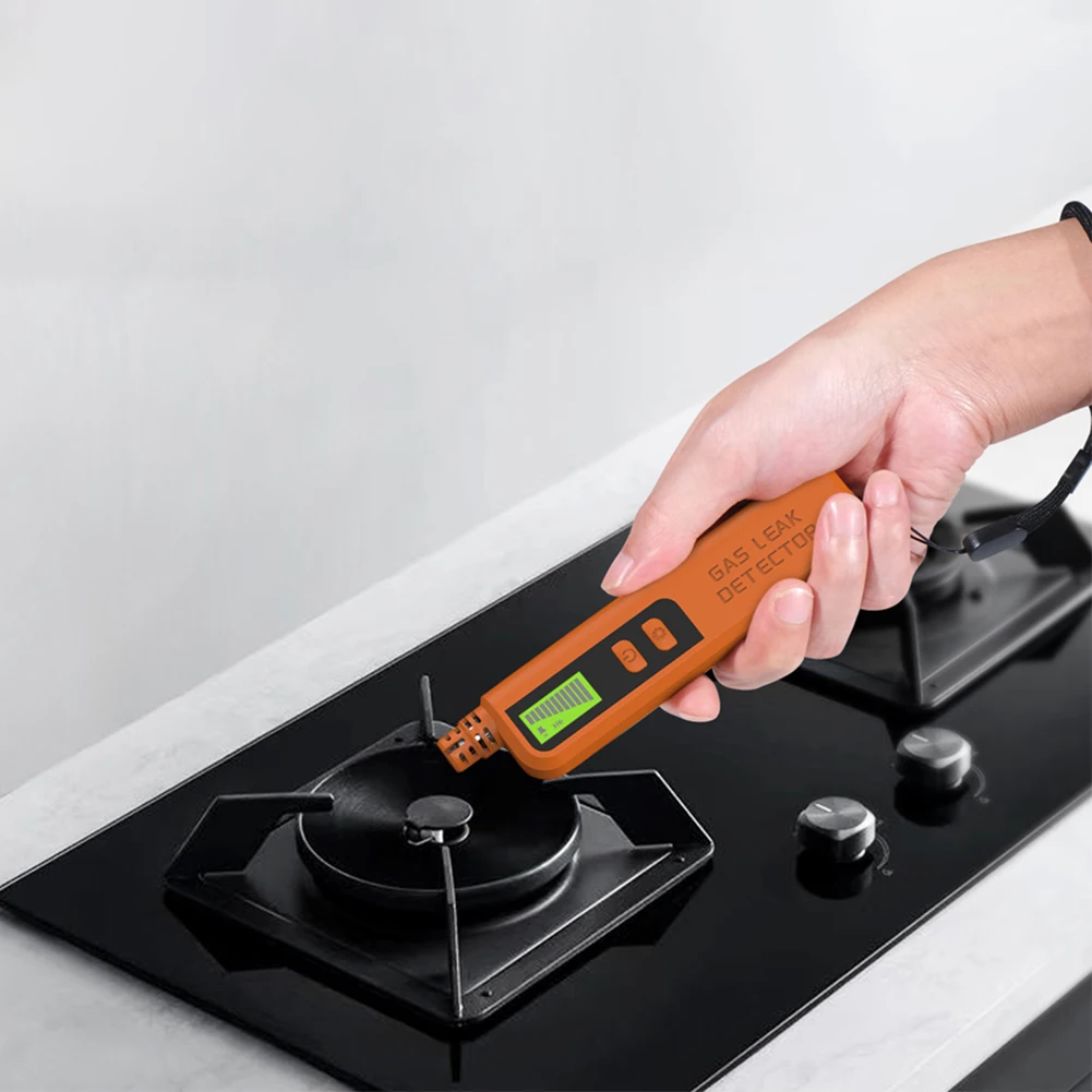 

Natural Gas Leak Detector 50-1000PPM Professional Combustible Gas Detector Combustible Gas Leak Tester W/ Audible & Visual Alarm