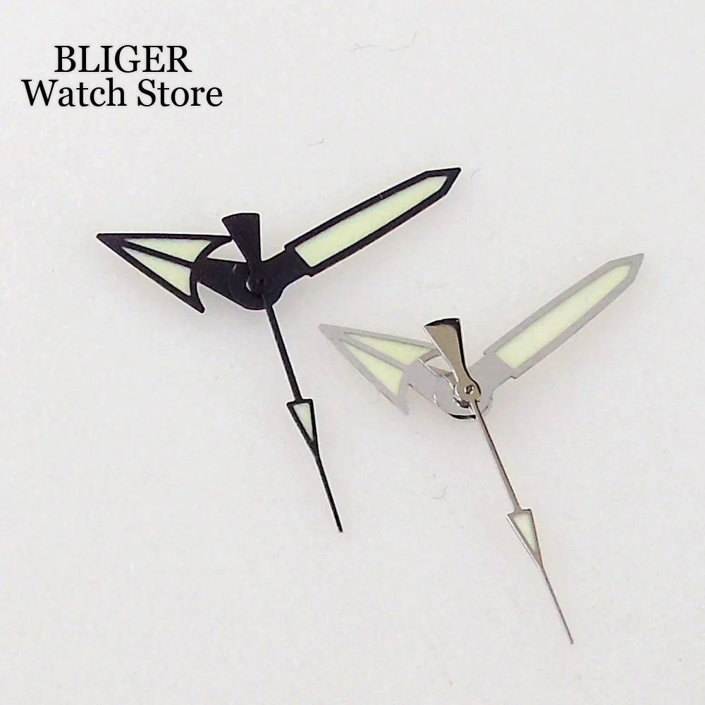 Luminous Silver Black Watch Hand Needles fit for NH35A NH36A NH38 Automatic Movement Watch Accessories Parts