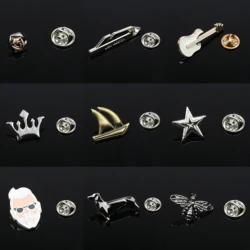 High Quality Men's Fashion Brooches Crown Boat Pipe Shape Pins Retro Small Chic Suit Shirt Dress Collar Brooches Daily Accessory