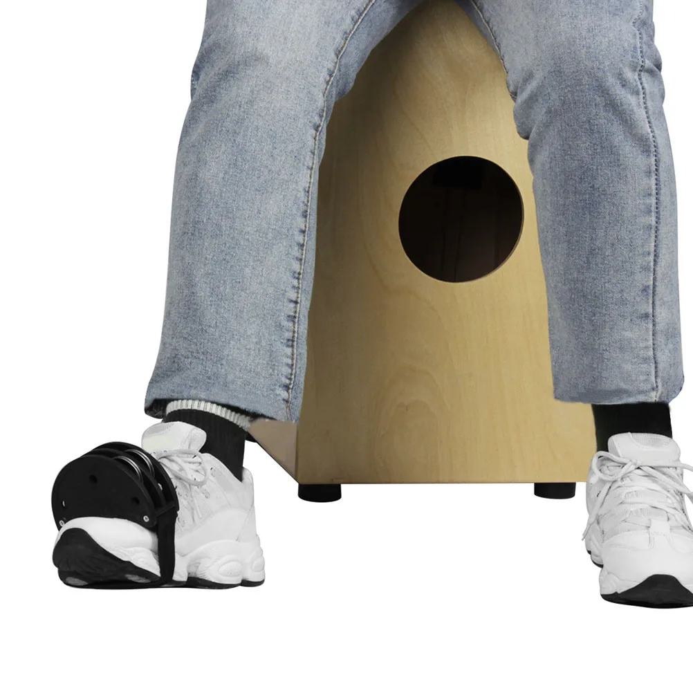 

Tambourine Panderos Half Moon Tamburine Musical Gift Instruments Double Row Foot Enlightenment 8 Inch