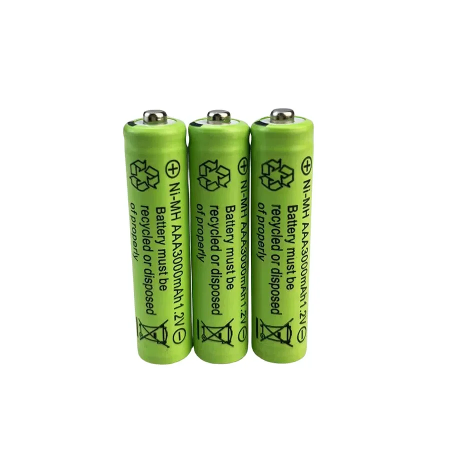 Batterie aste AAA 3000mAh 1.2V Ni-laissée, cellule pour MP3 RC, jouets lampe de poche LED