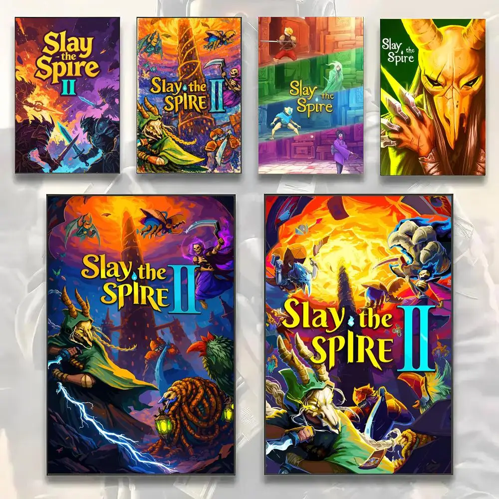 Game S-Slay the Spire 2 Dark Painting Calligraphy Modern Canvas Wall Art Prints for Living Room Decor | Wall Decals