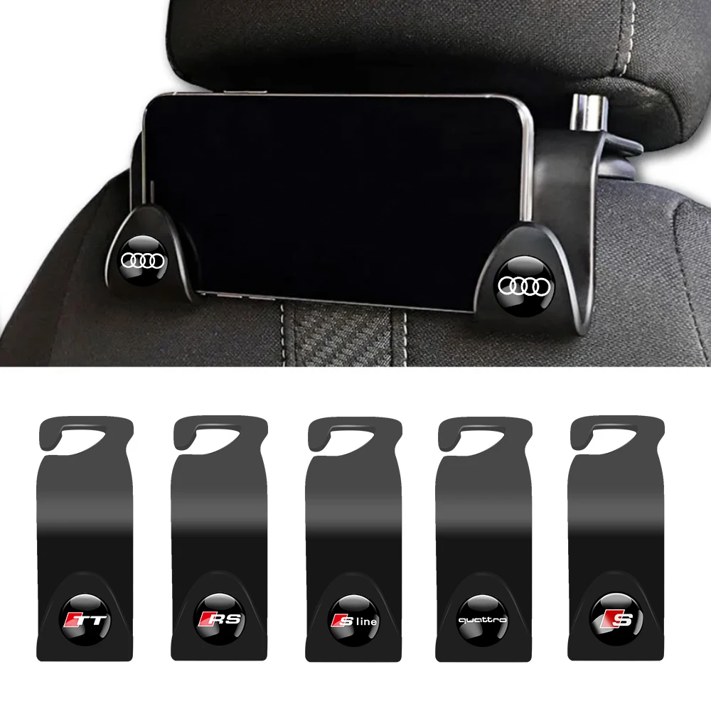 2/4 Stück Auto-Zubehör Sitzlehnen-Aufbewahrungshaken für Handtaschen und Kleidung für Audi A1 A5 Q5 Q3 TT Q2 Q7 Quattro A4 B7 A7 RS Sline S3 A8 A3
