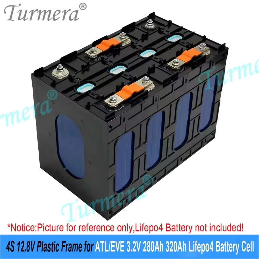 2025 New 12V Battery Frame for CATL EVE 280Ah 304Ah 320Ah 105Ah Lifepo4 Cells Flame-Retardant ABS PC Plastic Holder with Latches