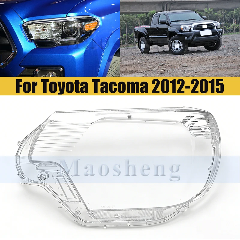Front Bumper Headlight Cover For Toyota Tacoma 2012-2015 Cover Shell Shade Head Lamp Glass Head Light Lens Caps