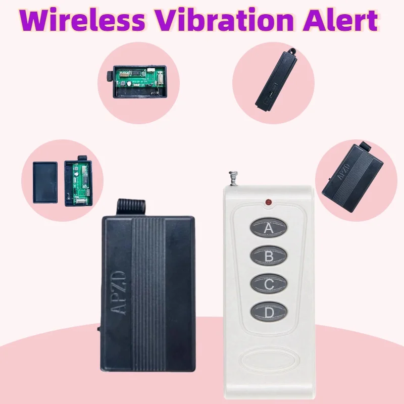 Wireless Remote Control of Vibration Sensor, Small Vibration Reminder, Deaf, Blind and Elderly Call Device