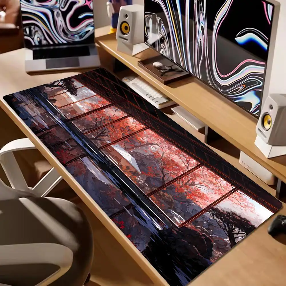 

Beautiful View Window Mouse Pad Large Computer Accessories Office Game Table Mats Anti-slip Gaming Keyboard Mousepads Desk Pads