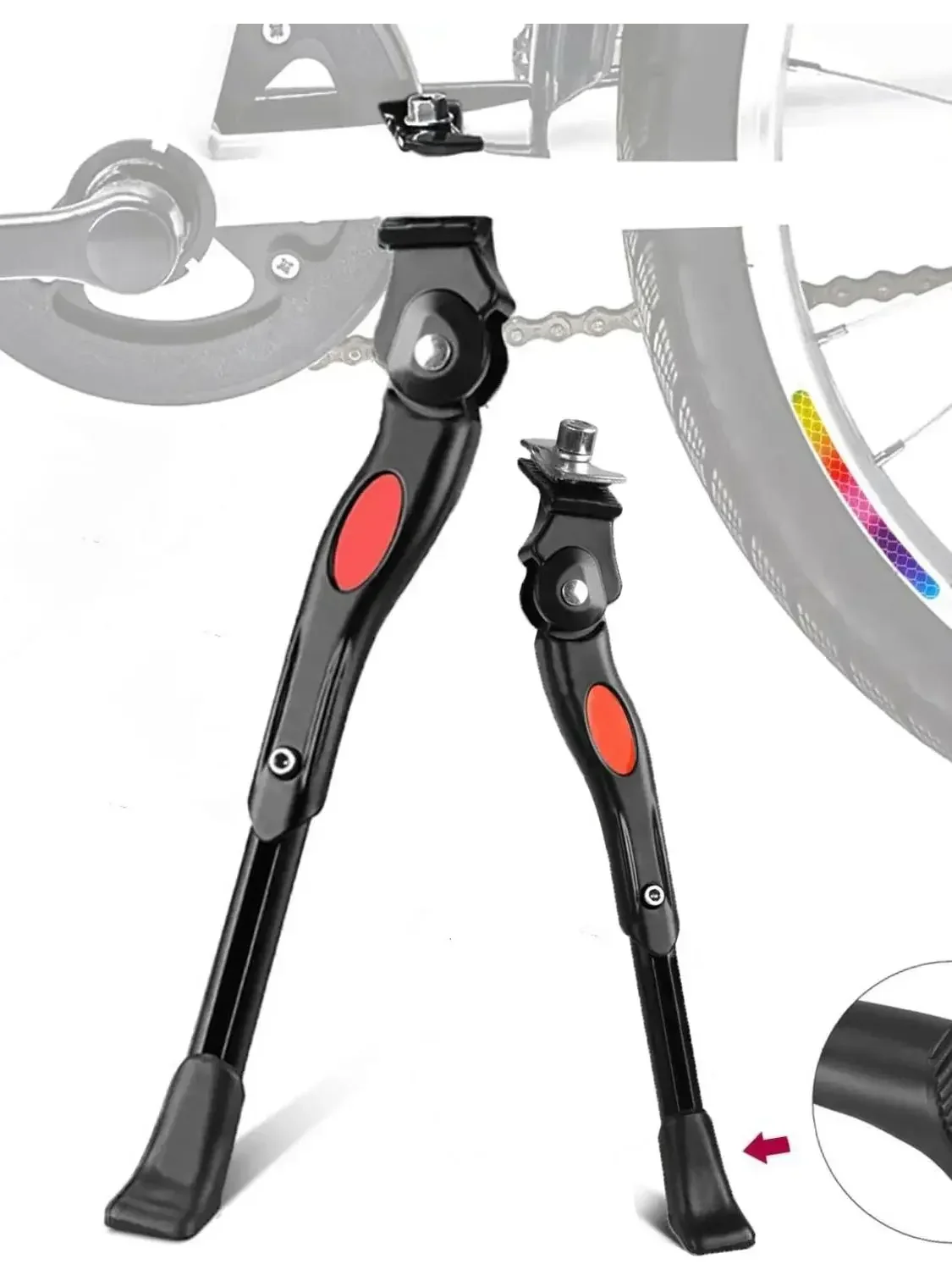 AliExpress NONE Bicycle Footrest Height Adjustable Aluminum Alloy Footrest High Quality Bicycle Foot Ladder Rubber Inner Pad Bicycle Accessories