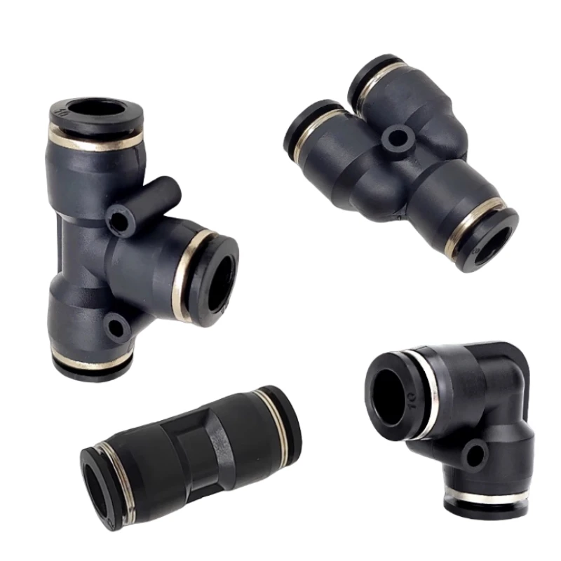 Pneumatic Quick Connect Coupler Push to Connect Air Fitting Kit for 4/6/8/10/12/16mm Tubing PU PY PE PV Nylon Hose Water Pipe - Detail 1