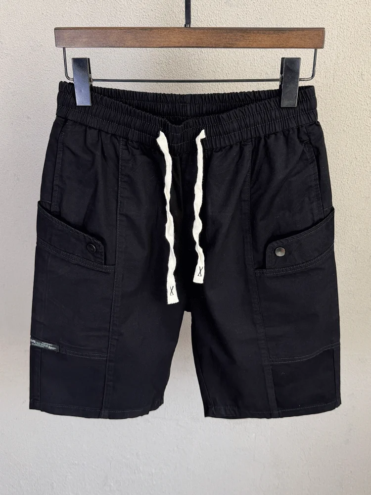 

Японские повседневные хлопковые orts, мужская модная брендовая рабочая одежда Haome, летние свободные прямые спортивные брюки средней длины с пятью точками