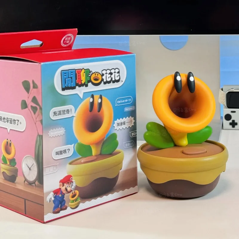In Stock Genuine Super Mario Bros. Tm Wonder Talking Flower Funny Toy Desktop Collectibles 13.5cm Talking Flower Toy Gifts