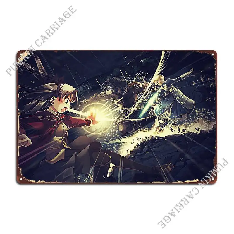 

Fate Stay Night Metal Sign Garage Wall Decor Designs Vintage Club Bar Tin Sign Poster