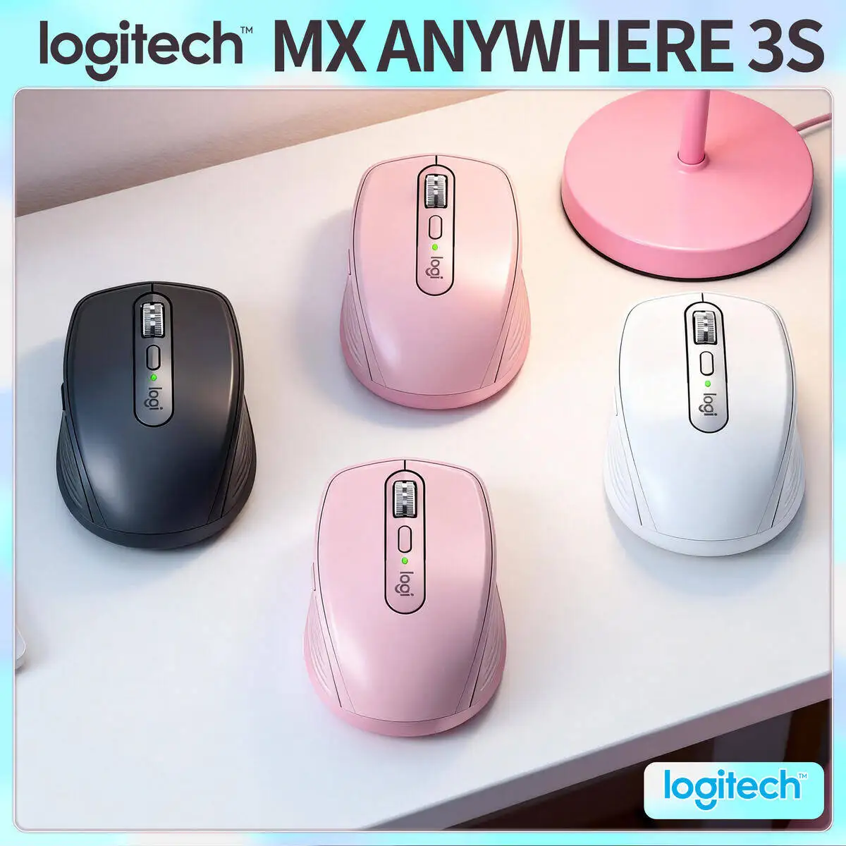 

Logitech MX Anywhere 3S Silent Mouse for College Students Dorm Home Office PC Mac Laptop