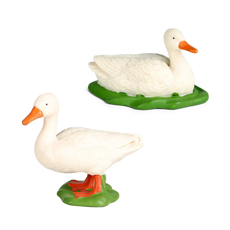 Simulation Animal Duck Model Solid Poultry Duck Mallard Duck Cognitive Toy Plastic Ornaments