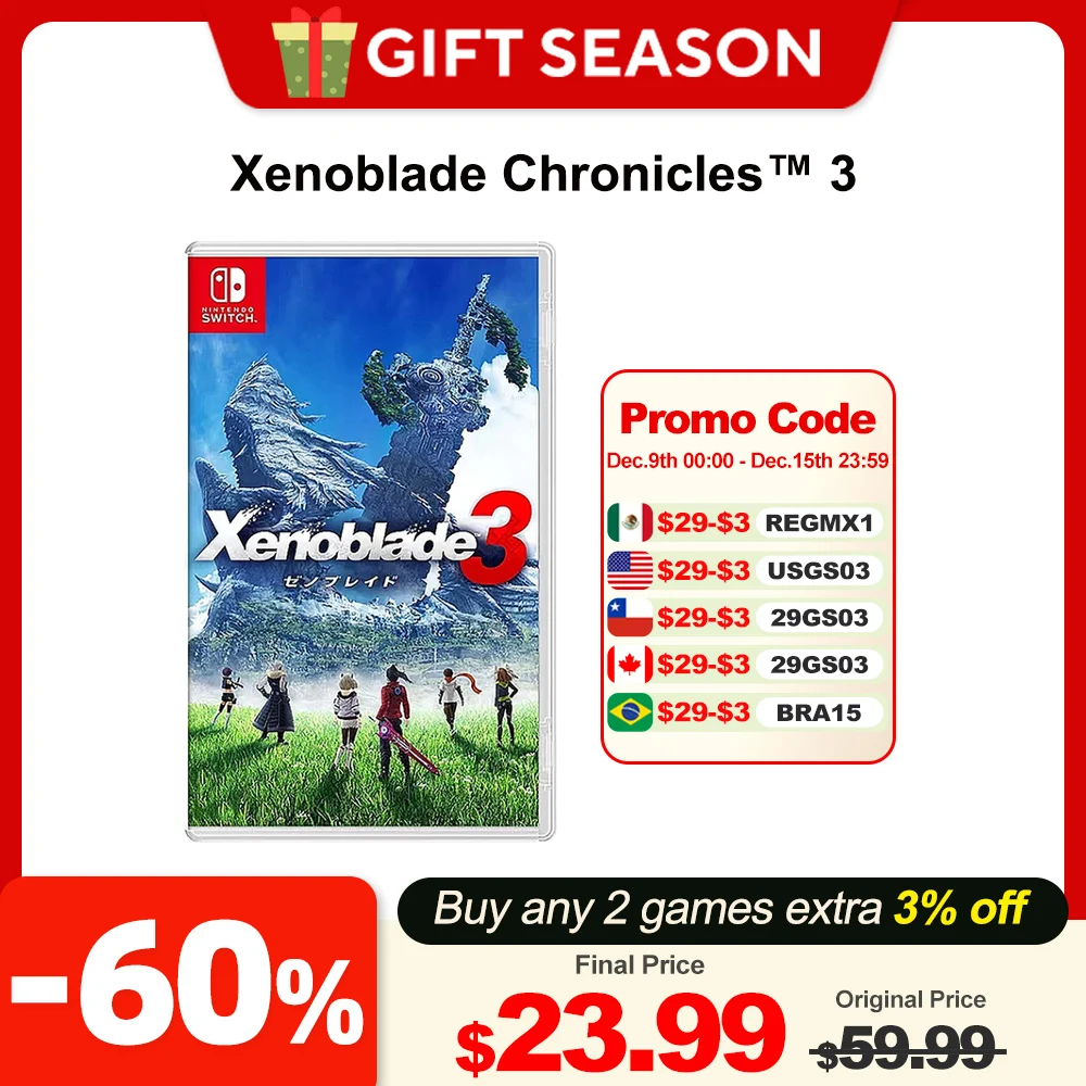 Xenoblade Chronicles 3 Nintendo Switch Game Deals 100% Official Physical Game Card RPG Genre for Switch OLED Lite Game Console