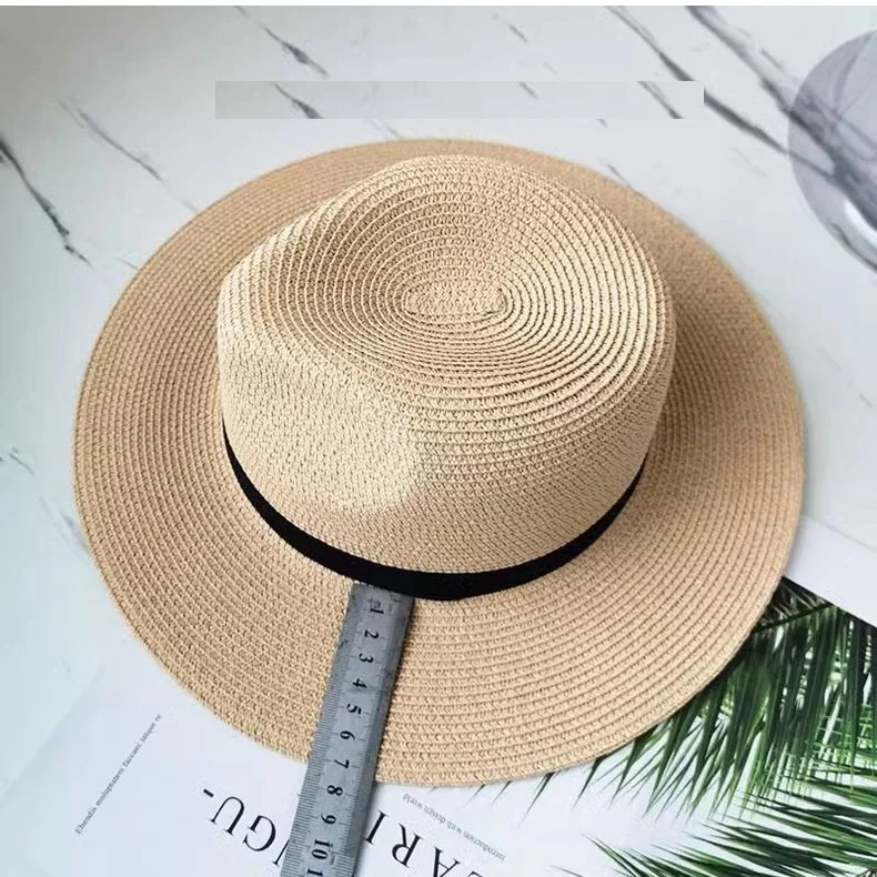 Sommer-Sonnenhut aus Stroh für Männer und Frauen, Modischer Sonnenschutz-Strohhut, Vielseitiger Panama-Hut für Outdoor und Strand, Jazz-Hut – Detail 9