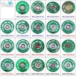 YuXi 2pcs 8/16/32 Ohm 0.25W 0.5W 20mm 21mm 23mm 27mm 29mm 36mm 40mm Diameter External Magnetic Speaker DIY Horn For Children Toy