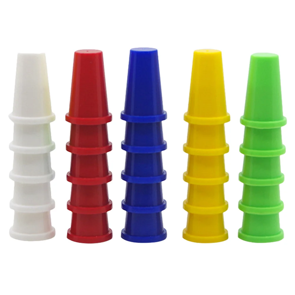 

20PCS Colorful Plastic Finger Protectors for Quilting Needlework Craft Small Size Thimble Cap Protects