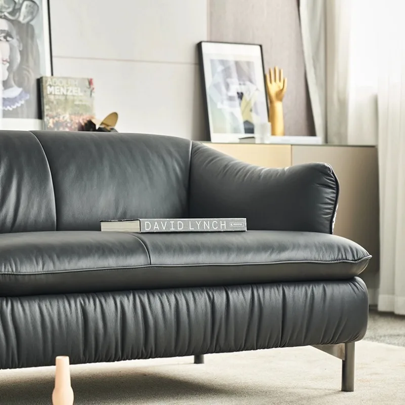 Thousand bird grid color matching Milan new three-person small apartment living room sofa