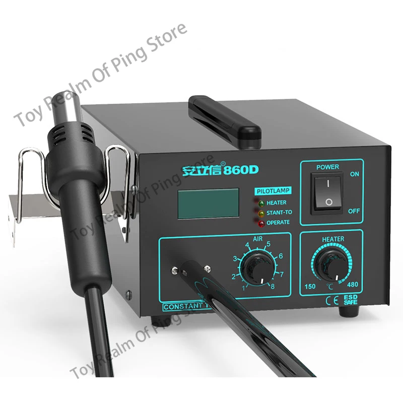 862D dual display heat gun welding table 2-in-1 temperature control 936 electric soldering iron welding tool set