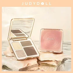 Judydoll-Paleta de Maquiagem Facial Highlighter, Rosto Duradoura, Brilho, Brilho Contorno, Shimmer, Pó Fosco, 3D, Sombra Nariz, Cosméticos