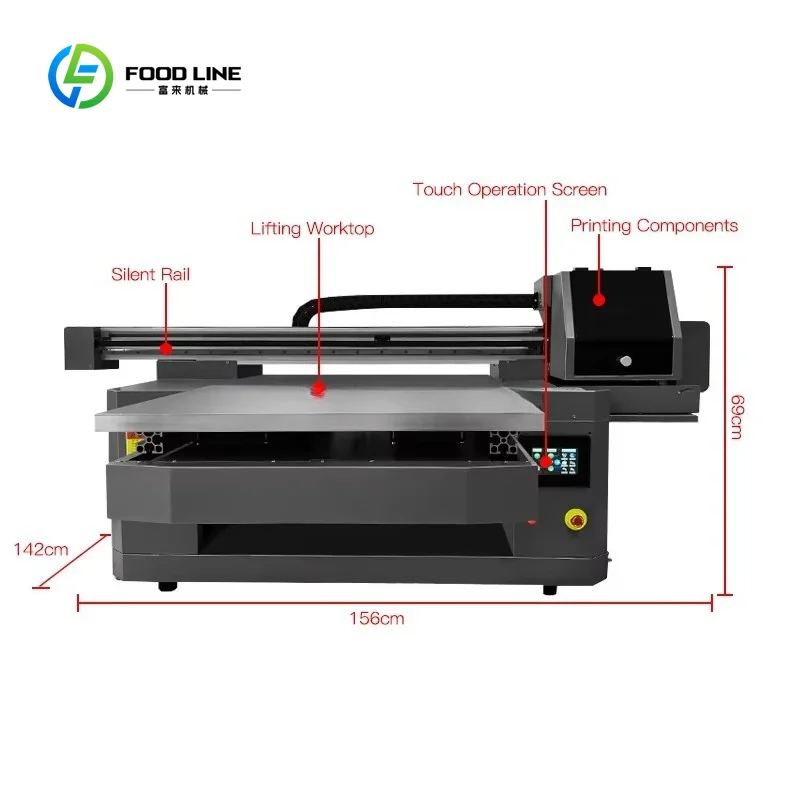 Customized Large Format Latest Flatbed UV 6090 Inkjet Printer Machine with I1600 Print Head for Phone case Sticker PVC Bottle