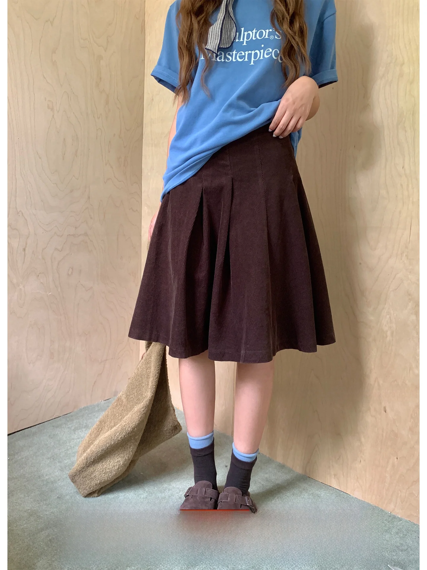 

Юбка А-силуэта из чистого хлопка с высокой талией, утягивающая, короткая, повседневная, удобная, дышащая, бренд Diamond