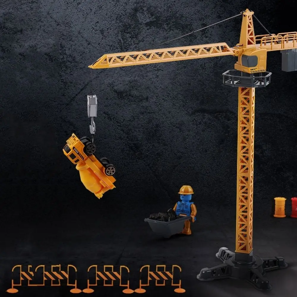 

Alloy Engineering Diecast Tower Crane Classic Construction Model Vehicle Loader Tractor Excavator Toys for Boys Gift