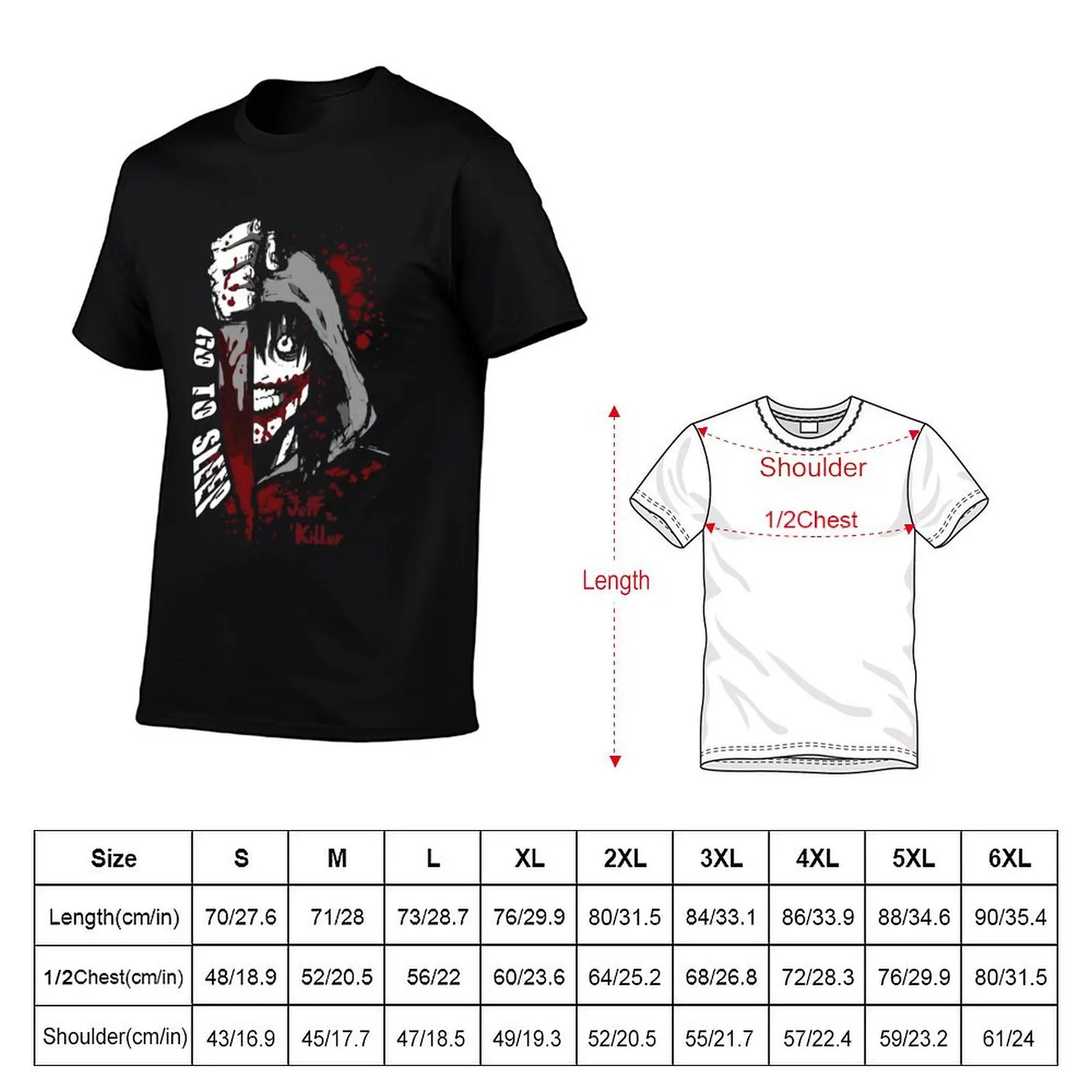Jeff The Killer - Go to Sleep T-Shirt Breathable Lightweight Summer Top