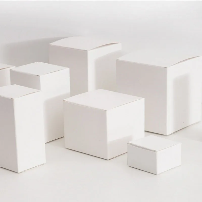 Custom. In Stock White Box White Cardboard Box Thickened Can Print Universal Empty Box Color Box Packaging