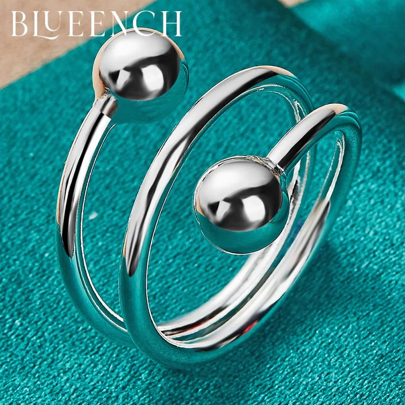 

Blueench 925 Sterling Silver Looped Ring Suitable For Ladies Proposing Wedding Fashion Charm Jewelry