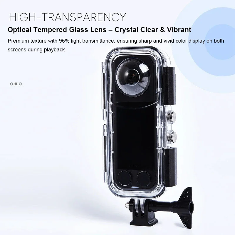 

For Insta360 X5 Dive Case Waterproof Housing Cover Invisible Underwater Diving Shell Accessory for 45M Dive Camera Equipment