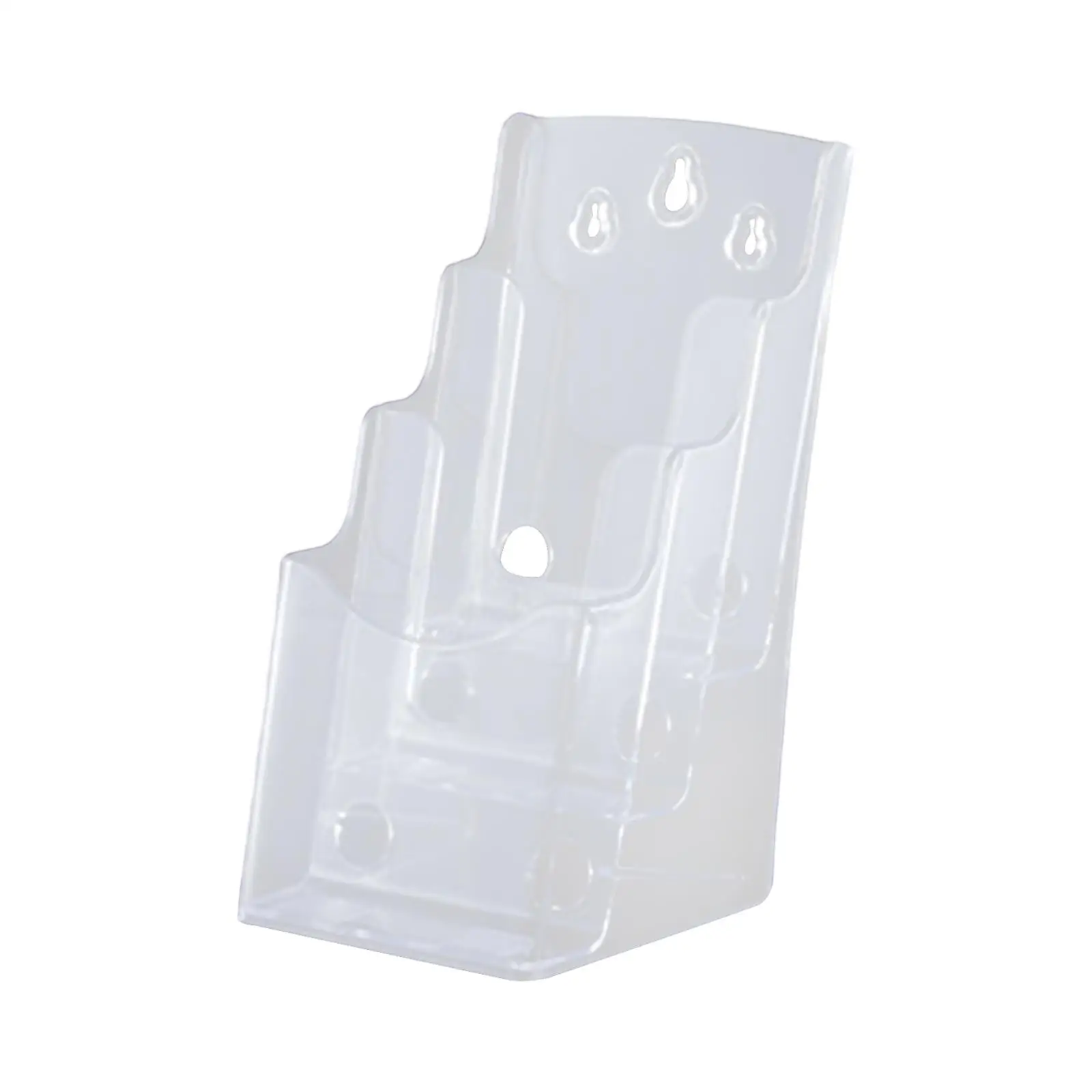 Acrylic Pamphlet Holder Tabletop Literature Rack for Flyers Booklets Documents Wall Mount Display Stand for Office School