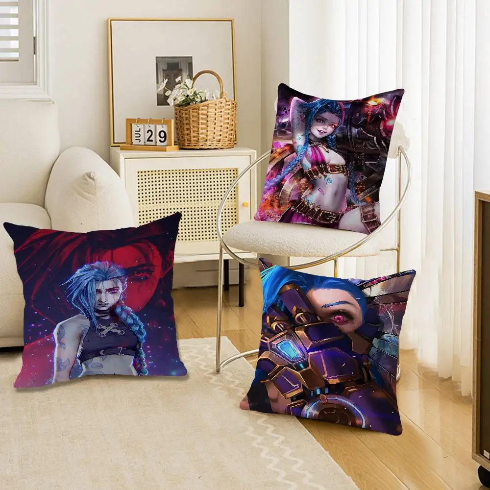 Anime Game Arcane L-LOL Jinx pillow cover sofa cushion cover home room decoration children gift